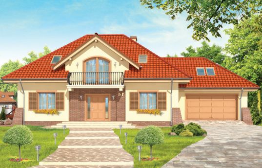 House plan Benedict 2 - front visualization