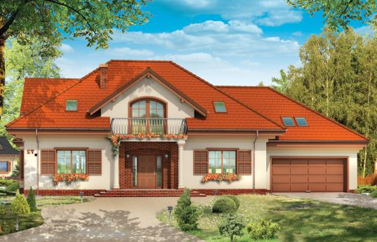 House plan Benedict 5 - front visualization