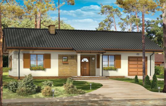 House plan Amber - front visualization 