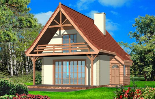 House plan Cottage - front visualization 2