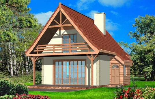 House plan Cottage - front visualization 2