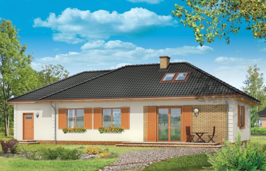 House plan Dominik 2 - rear visualization