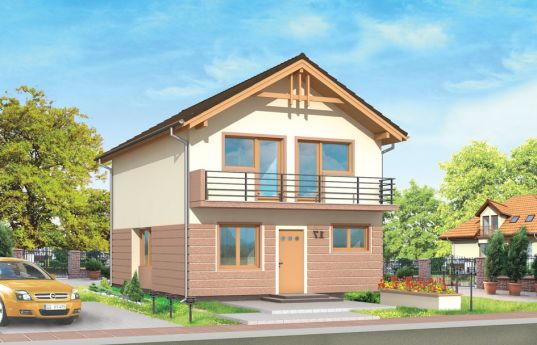 House plan with one floor - front visualization