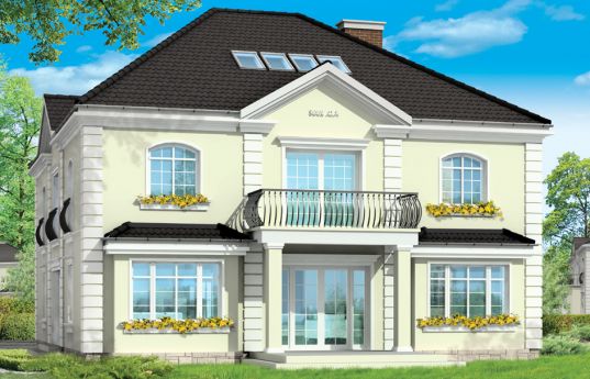 House plan Elegant - rear visualization