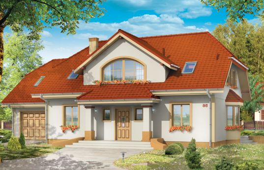 House plan Focus - front visualization