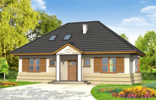 House plan Gargamel - front visualization