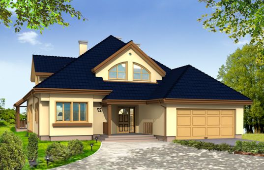 House plan Hornówek  - front visualization 