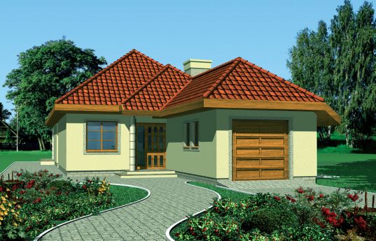 House plan Dachshund 2 - front visualization