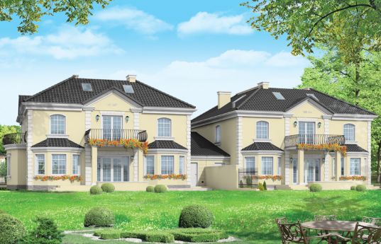 House plan Komorow - rear visualization