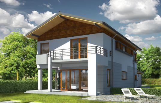 House plan Lugano - rear visualization