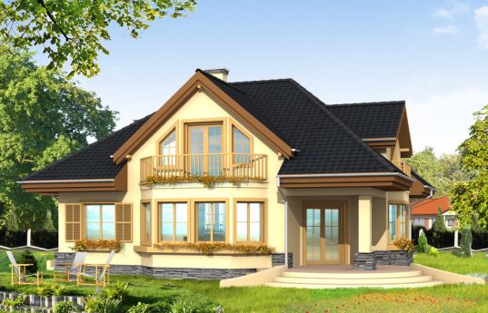 House plan Maja - rear visualization