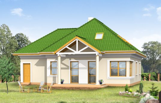 House plan Mazurek 2 - rear visualization