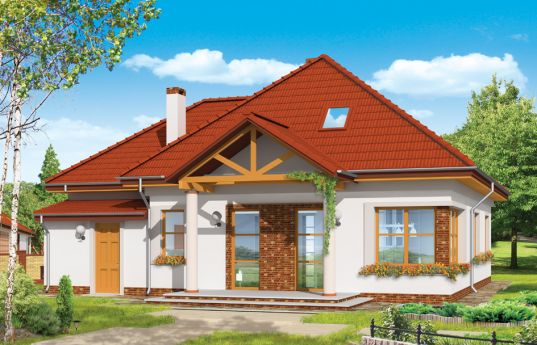 House plan Mazurek 3 - rear visualization