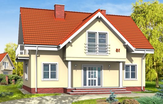 House plan Honey years - front visualization