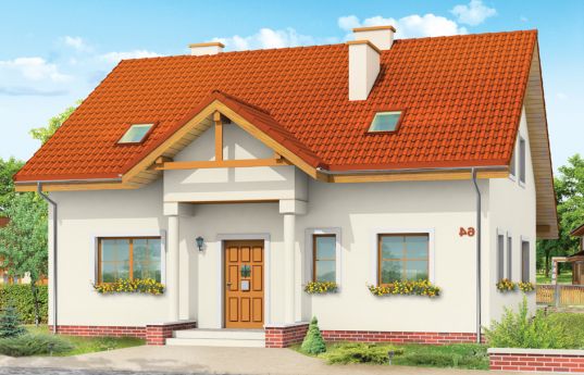 House plan Na wspolnej - front visualization