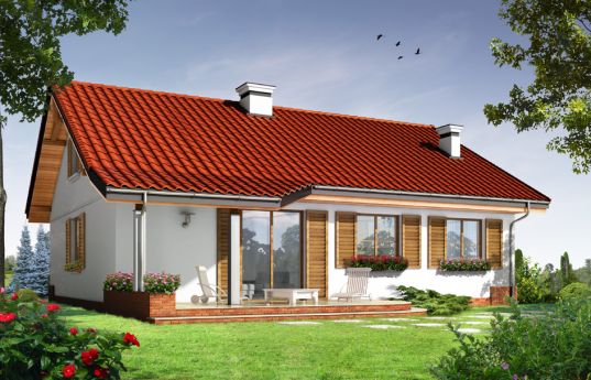 House plan Niezapominajka - rear visualization