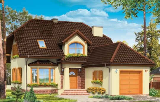 House plan Cheerful 4 - front visualization