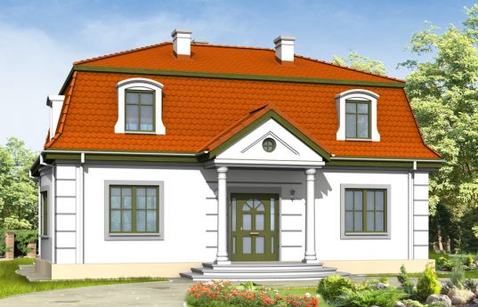 House plan Retro - front visualization 