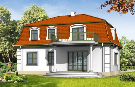 House plan Retro - rear visualization 