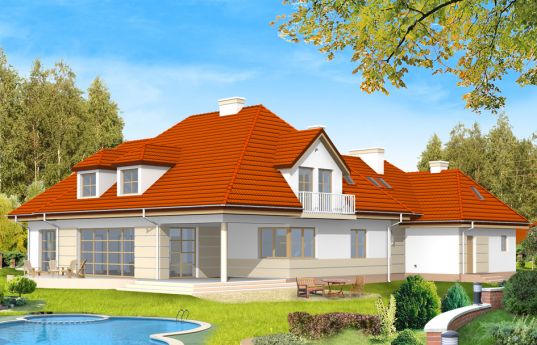 House plan Residence - rear visualization 