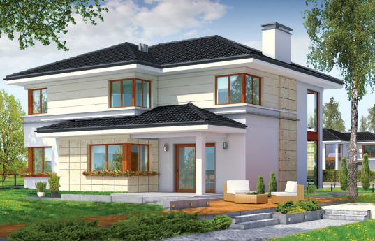 House plan Riviera - rear visualization 