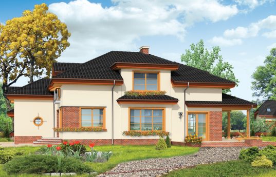 House plan Family - rear visualization