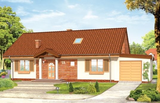 House plan Sunny with an attic - front visualization