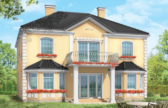 House plan Stylish - rear visualization