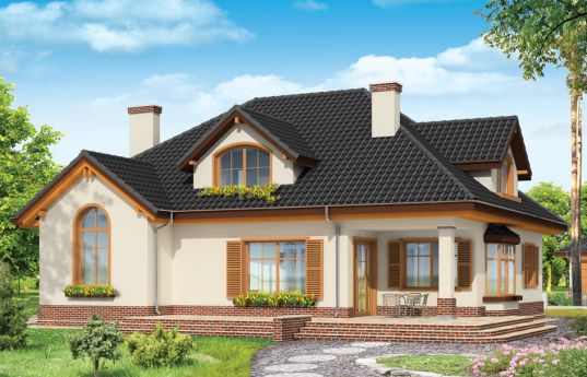 House plan Sympathetic - rear visualization