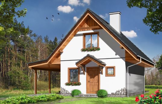 House plan Szarejka - front visualization