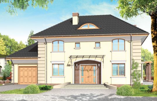 House plan Villa - front visualization