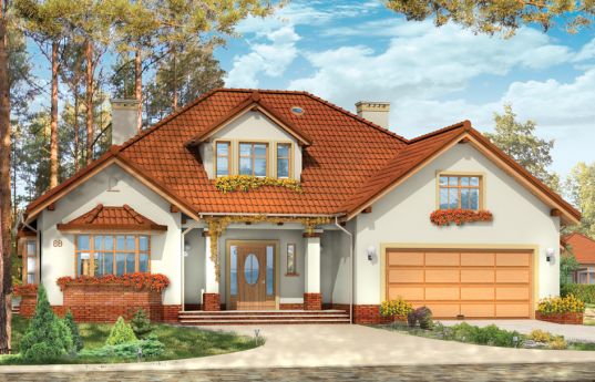 House plan Zacisze 3 - front visualization