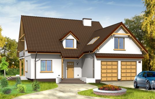 House plan Zalesie - front visualization