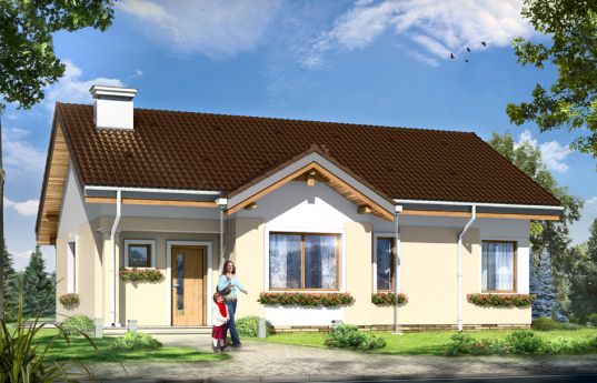 House plan Cypisek 2 - front visualization