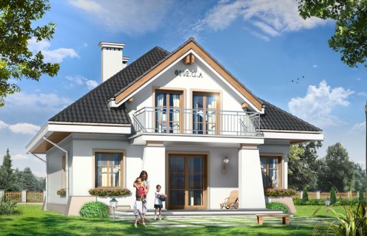 House plan Prank - rear visualization 