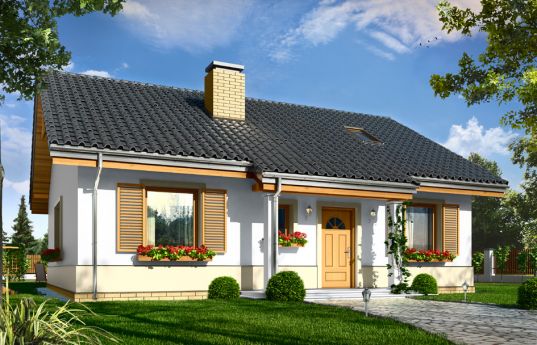 House plan Żabka 3 - front visualization 