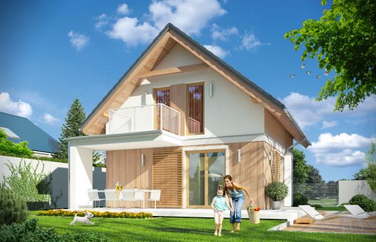 House plan Olenka - rear visualization 