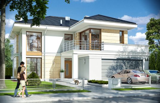 House plan Riviera 4 - front visualization 