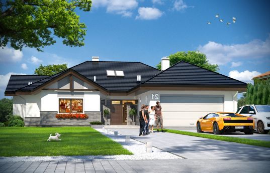 House plan Extensive 2 - front visualization