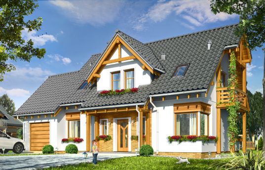 House plan Bartek - front visualization