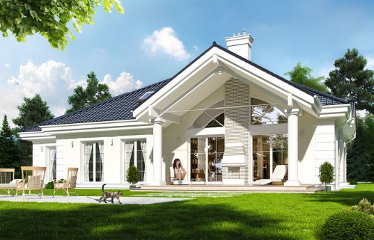 House plan Villa Park - rear visualization