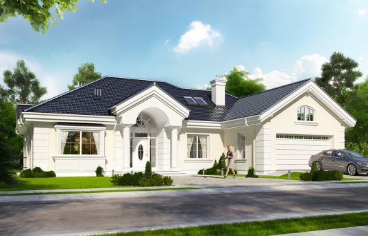 House plan Villa Park - front visualization