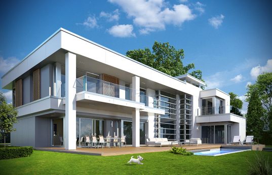 House plan Villa Florida - rear visualization 2