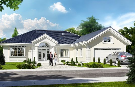 House plan Villa Park - front visualization 2