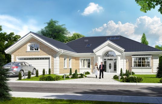 House plan Villa Park - front visualization 3