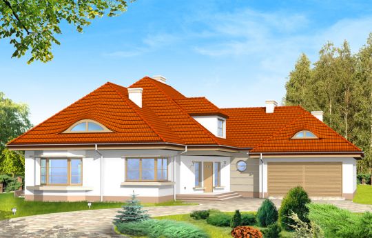 House plan Residence - front visualization 